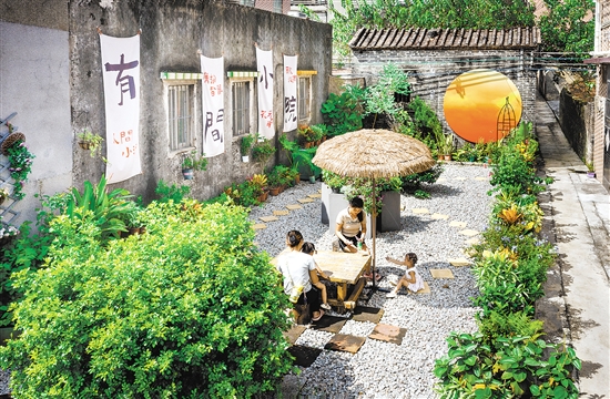 大澤鎮(zhèn)蓮塘村是廣東省“百千萬(wàn)工程”典型村，該村把推進(jìn)“美麗庭院”建設(shè)作為婦女群眾參與實(shí)施“百千萬(wàn)工程”的有效途徑，助力農(nóng)村人居環(huán)境改善和鄉(xiāng)風(fēng)文明提升。