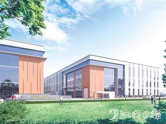 廣東科美金屬制造有限公司新工廠奠基，這是鶴山推動項目招引、動工、投產(chǎn)的又一有力見證。圖為項目效果圖。