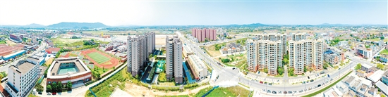 赤坎鎮(zhèn)中心全景。