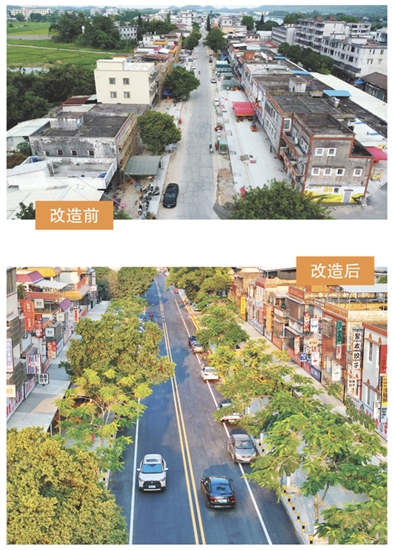 改造后的百合圩示范主街。