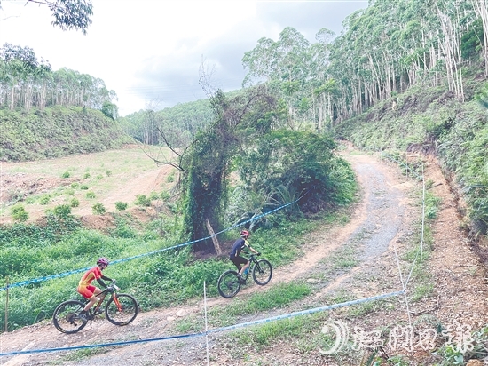 恩平山地自行車賽場吸引全國各地選手參賽。
