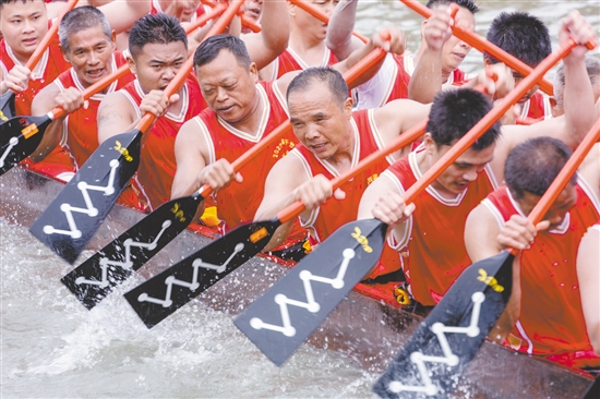 在2025年江海區(qū)禮樂龍舟活動中，健兒們展現(xiàn)出“團結(jié)拼搏、奮勇爭先”的精神。周華東