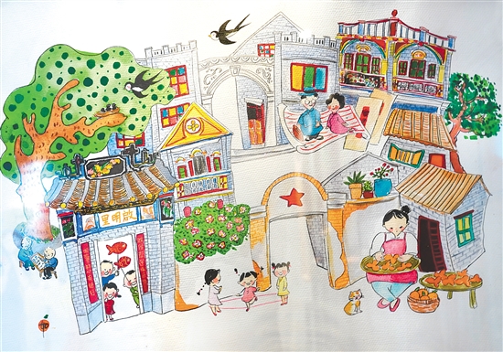 李玉如創(chuàng)作的第一幅僑鄉(xiāng)主題系列作品。