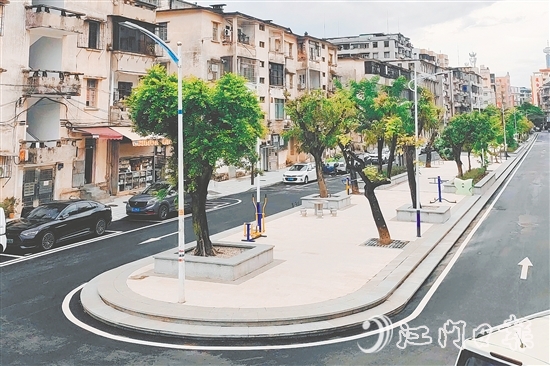 自2021年起，臺城街道穩(wěn)步推進27個老舊小區(qū)升級改造。圖為改造后的平湖路小區(qū)。