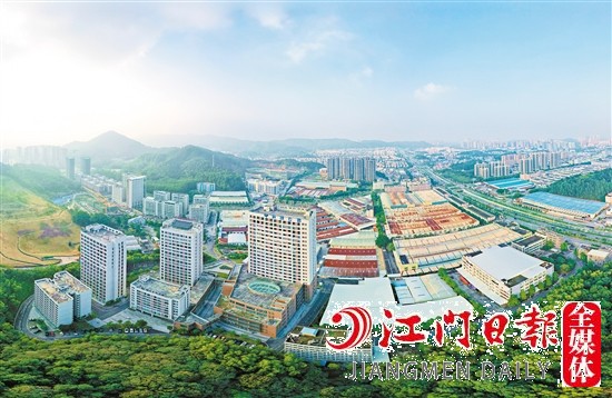 蓬江區(qū)群星村后門山工業(yè)區(qū)鳥瞰圖。