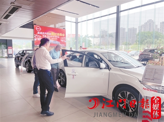 一季度蓬江區(qū)消費者買車熱情高。